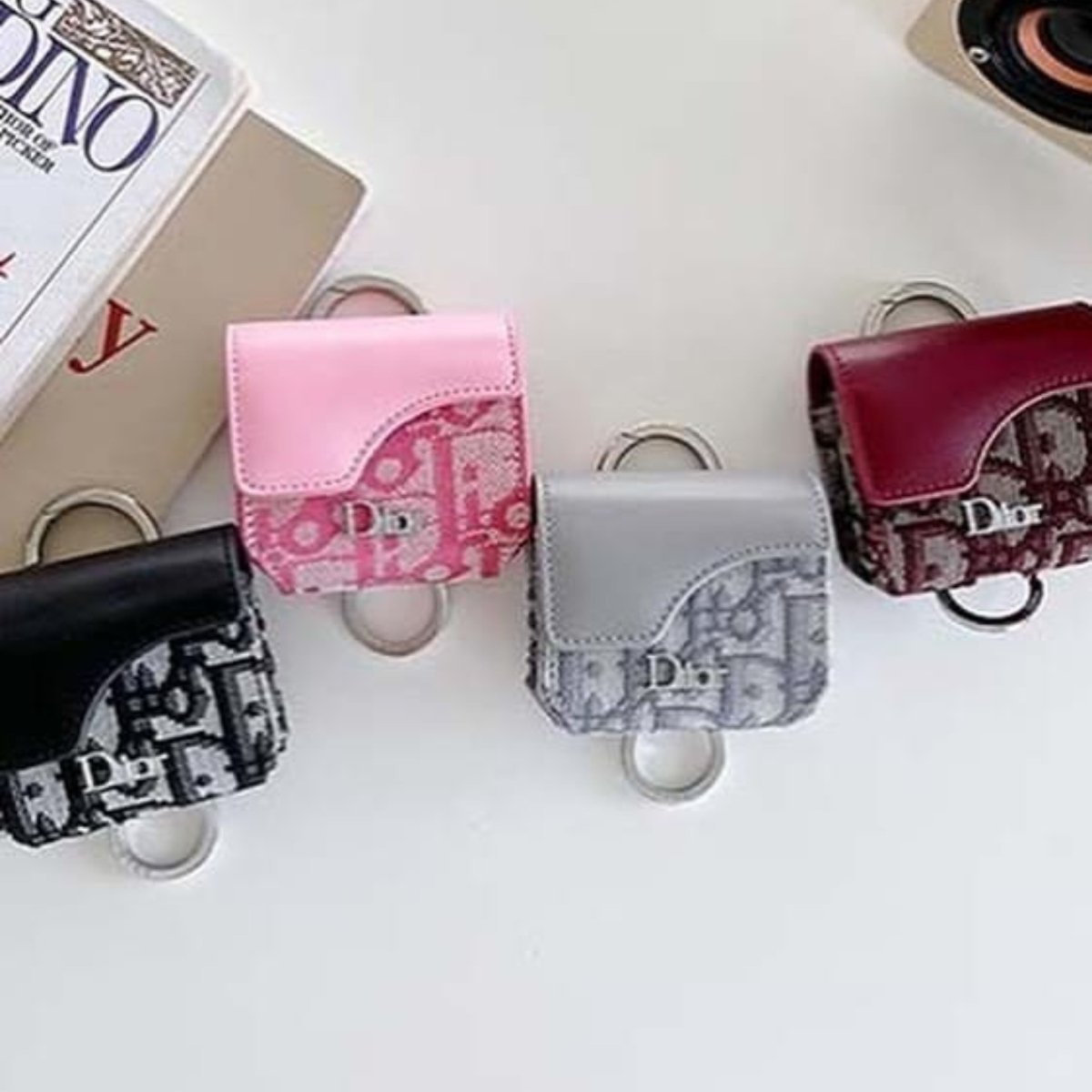 Dior stunning 2 in 1 ear buds case & keys holders - Bloom Shine
