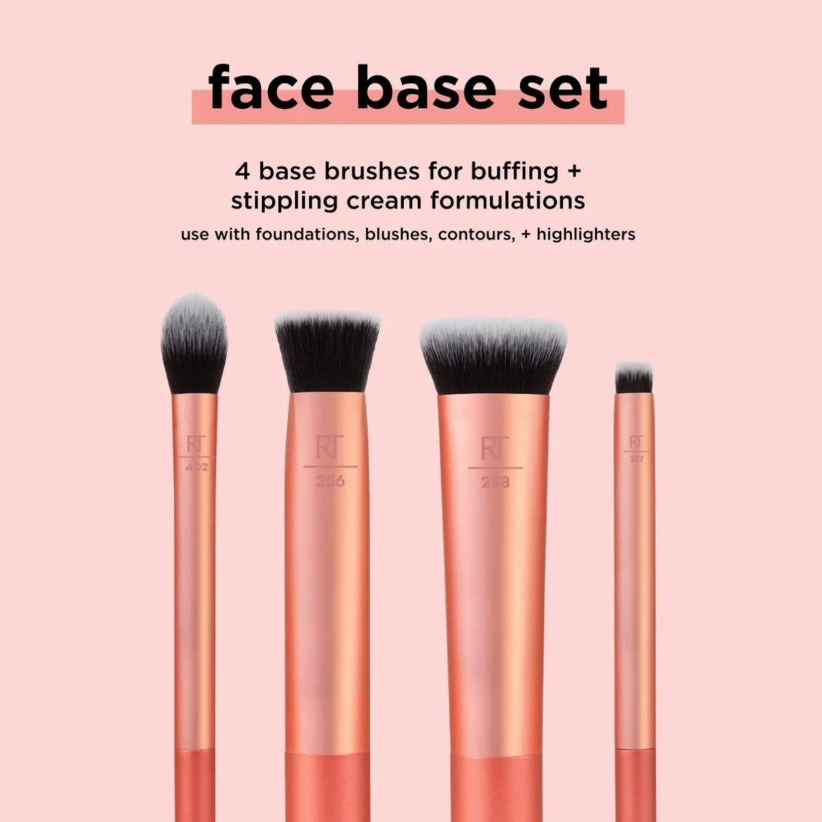 Face Base Makeup Brush Set - Bloom Shine