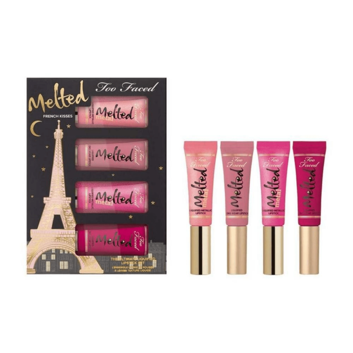 Too Faced Melted French Kisses Lipstick Set - Bloom Shine