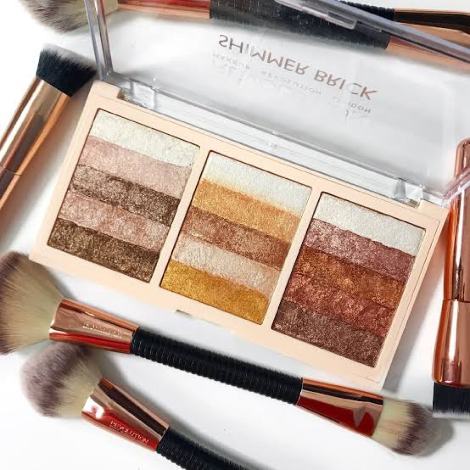 Buy Revolution - Shimmer Brick Highlighters Palette - Bloom Shine