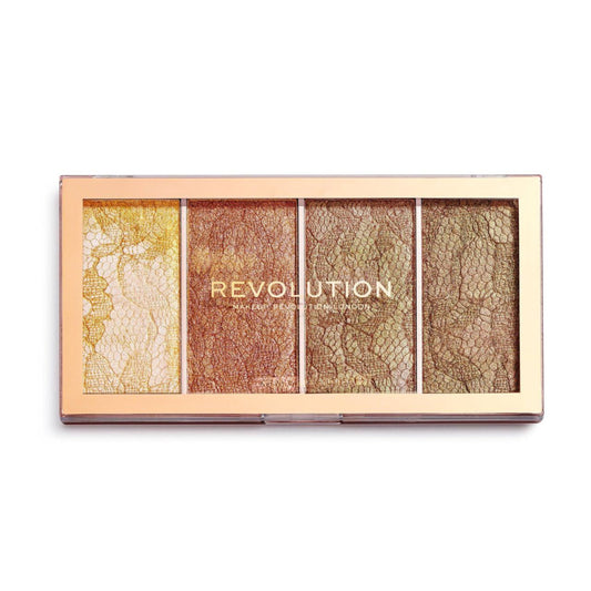 Makeup Revolution Vintage Lace Highlighter Palette - Bloom Shine