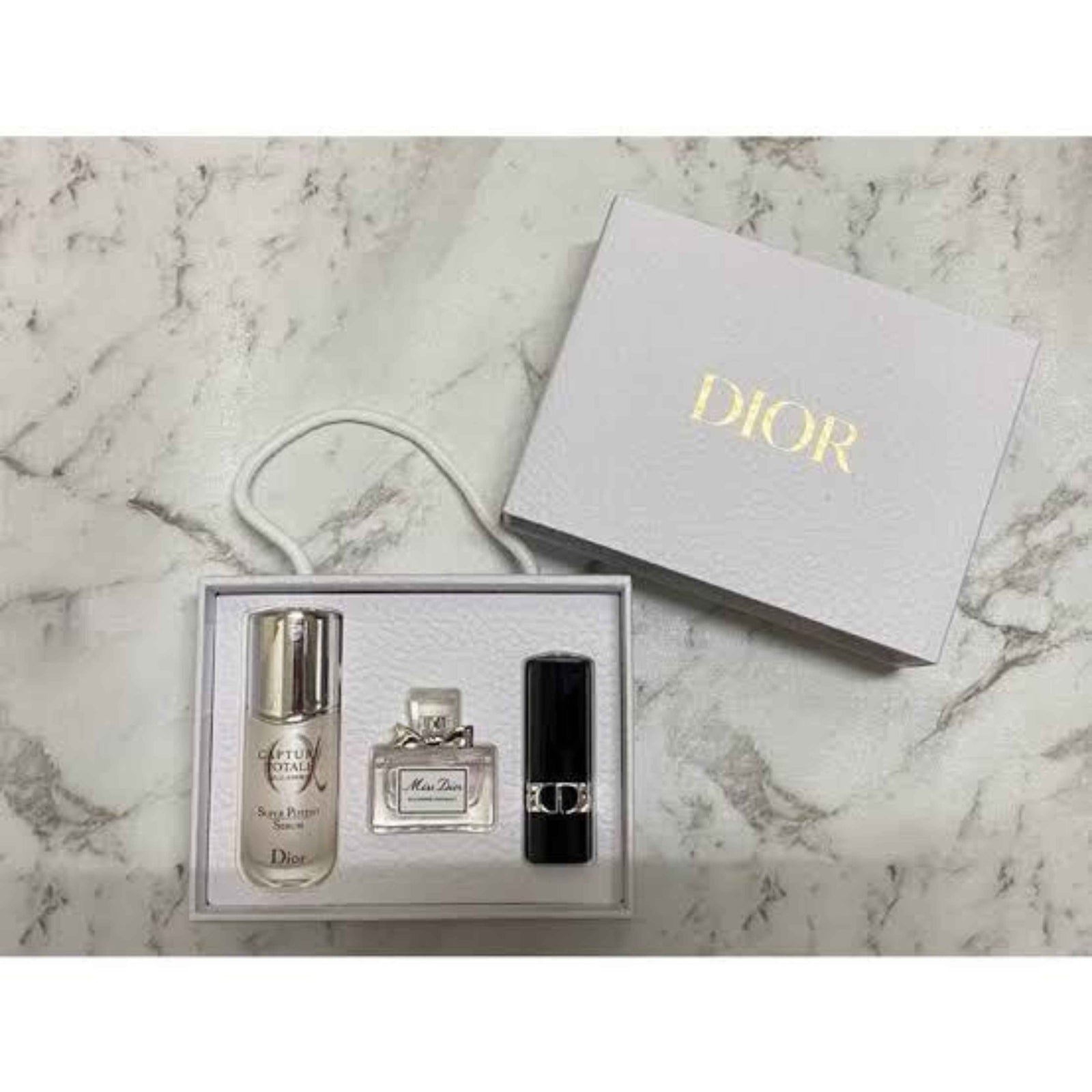 DIOR DISCOVERY SET Selection of 3 Skincare Fragrance and Makeup Minia Bloom Shine