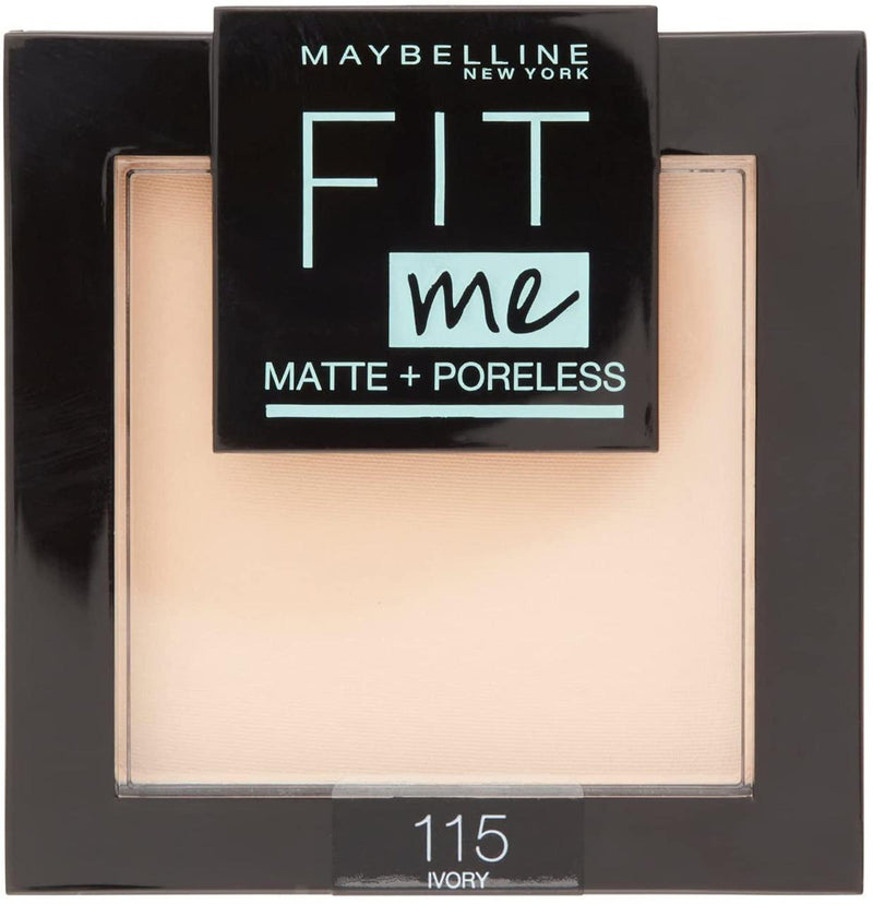 Maybelline Fit Me Matte and Poreless Pressed Powder - 110 Porcelain,105 Natural ivory,115 ivory