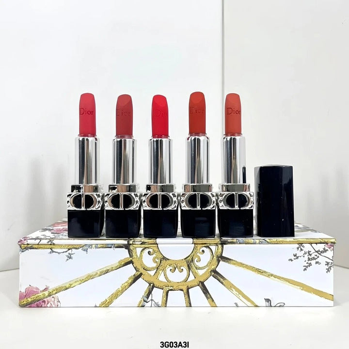 Rouge Dior 口紅 ミニ5本セット 3 Mini Rouge Dior Lipsticks in a Makeup Set | DIOR