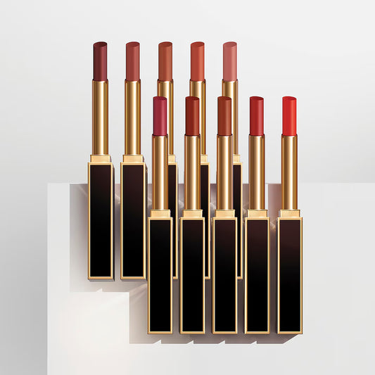 TOMFORD SLIM LIP COLOR SHINE A beautifully pigmented lip formula presented in a stiletto-slim case.